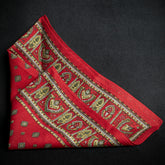 Snuff Handkerchief | Brown Paisley Pattern