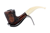 Jean Claude 9mm Filter Dark Rustic Briar Smoking Pipe - Shape 52