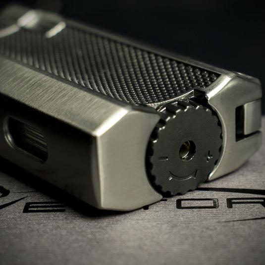 Vector VMotion Twin Jet Flame Lighter With Punch Cutter - Gunmetal