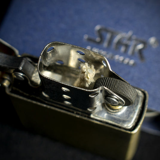 Star Petrol Lighter - Brass Sunshine