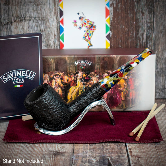 Savinelli | Arlecchino | Rusticated Black 111 | 6mm