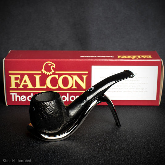 Falcon Coolway Sport Black Sandblast Briar Pipe - 6mm Filter