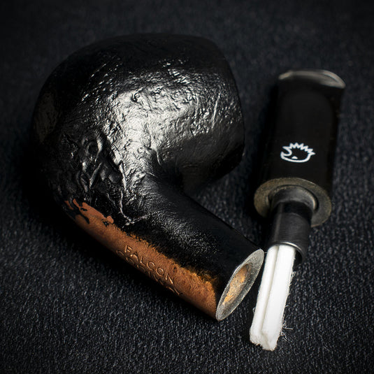 Falcon Coolway Sport Black Sandblast Briar Pipe - 6mm Filter