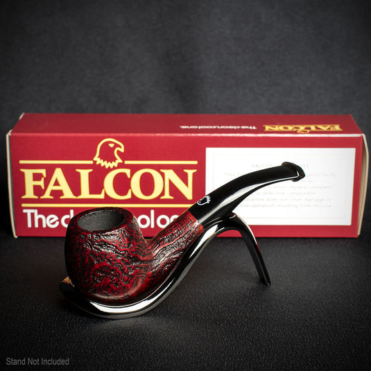 Falcon Coolway Sport Red Matte Sandblast Briar Pipe - 6mm Filter