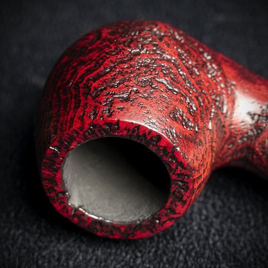 Falcon Coolway Sport Red Matte Sandblast Briar Pipe - 6mm Filter