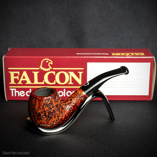 Falcon Coolway Sport Tiger Eye Sandblast Briar Pipe - 6mm Filter