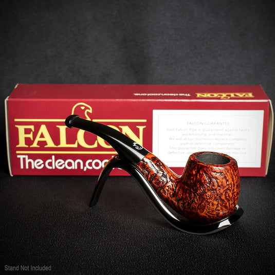 Falcon Coolway Sport Tiger Eye Sandblast Briar Pipe - 6mm Filter