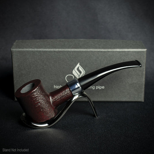 Smoke-King 9mm Rosewood Pipe - Curved Rustic