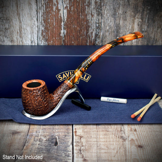 Savinelli Clarks Favorite (BrownBlast) Briar Smoking Pipe