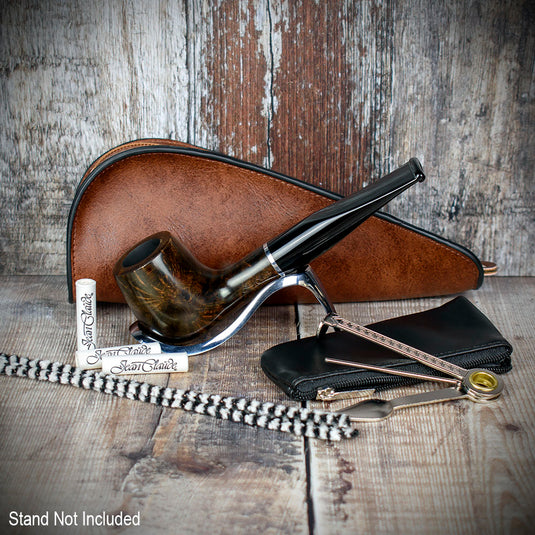 Smoke-King Pipe Smoker's Starter Set - Brown Leather Pouch