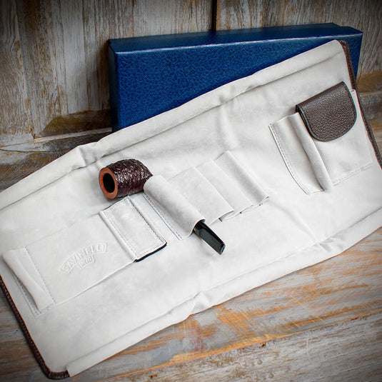 Savinelli | Brown Leather Travel Pipe Bag