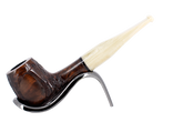 Jean Claude 9mm Filter Dark Rustic Briar Smoking Pipe - Shape 53