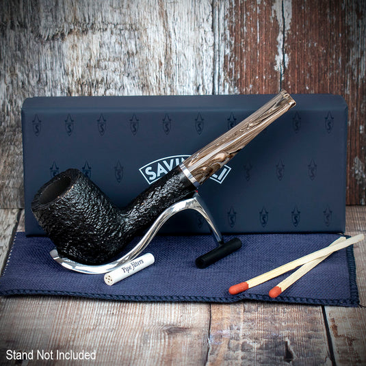 Savinelli Morellina Rustic Black (128R) 6mm - Briar Pipe