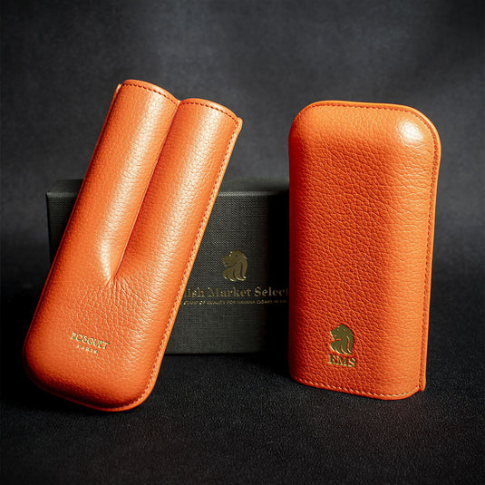 Bosquet EMS Leather Cigar Case (Limited Edition) Naranja