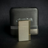Jean Claude Dustin Cigarette Lighter - Gold Waffle