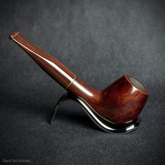 Jean Claude 9mm Filter Red/Brown Smooth Briar Smoking Pipe - Shape 02