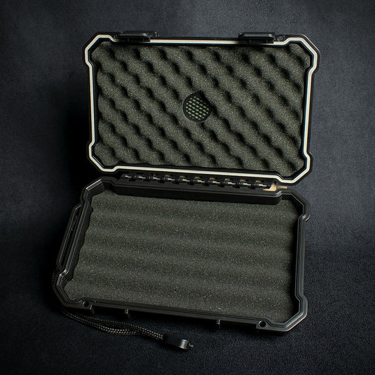 Passatore 5 Cigar Travel Humidor Black - Black Waterproof