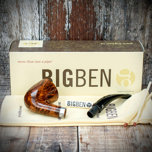 Big Ben Sylvia Tan Polish Briar Smoking Pipe - Shape 855