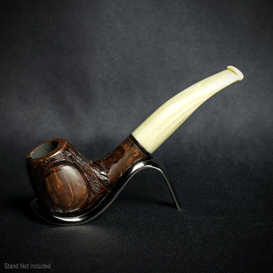 Jean Claude 9mm Filter Dark Rustic Briar Smoking Pipe - Shape 55