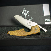 Les Fines Lames Le Petit Cigar Cutter & Knife - Compass Nicaragua Acacia Burl
