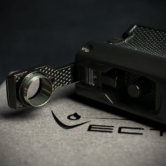 Vector VMotion Twin Jet Flame Lighter With Punch Cutter - Black Matte