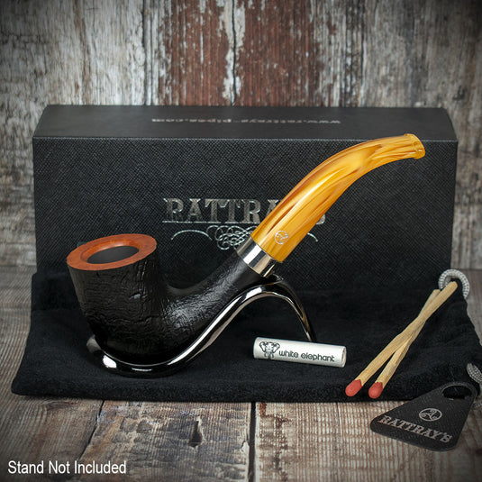 Rattrays Samhain Sandblast Yellow Briar Smoking Pipe - Shape 48