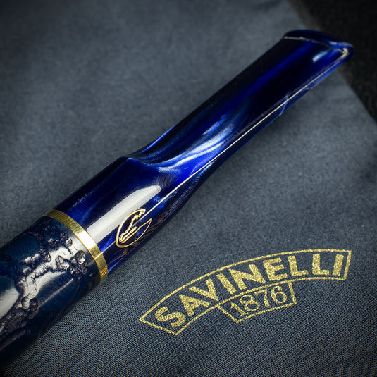 Savinelli Alligator Blue 6mm Briar Smoking Pipe - Shape 114