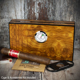 Travel/Desktop Humidor Burlwood Finish - 4 Cigars Capacity