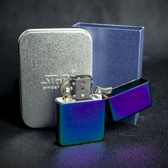 Star Petrol Lighter - Rainbow