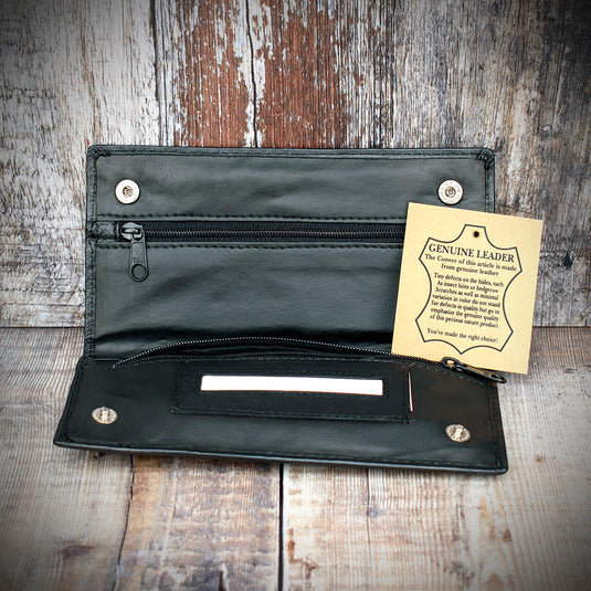 Black Leather Handroller's Wallet