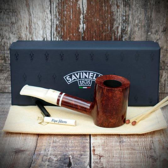 Savinelli Avorio Smooth Burgundy 311 - 6mm Briar Pipe