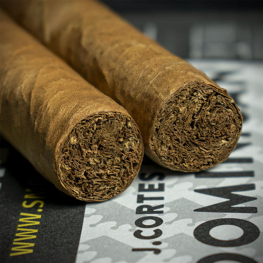 Sample Bag - 2 x J. Cortes Dominican Tubed Cigars & Hine Cigar Reserve Cognac 5cl Miniature