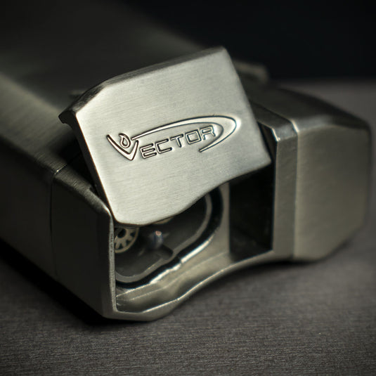 Vector VMotion Twin Jet Flame Lighter With Punch Cutter - Gunmetal