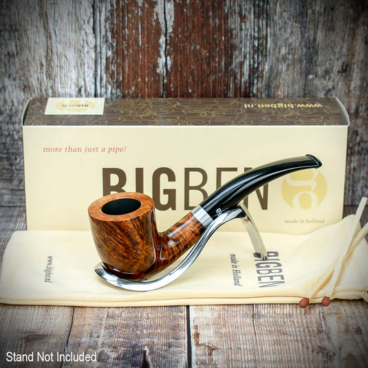 Big Ben Sylvia Tan Polish Briar Smoking Pipe - Shape 855