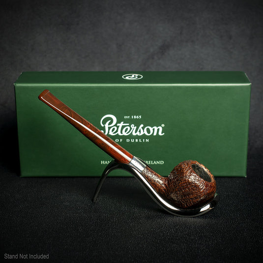 Sandblasted Peterson of Dublin Irish Harp Smoking Pipe - Shape 3085