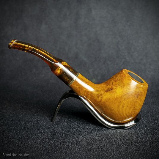 Jean Claude 9mm Filter Tortoise Shell Briar Smoking Pipe - Shape 02