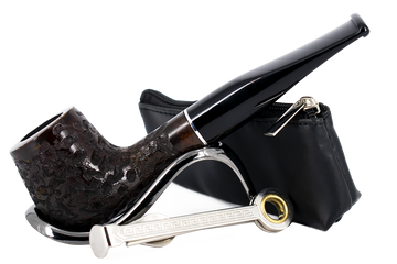 Shears Pipe Smoker's Starter Kit - Brown Leather Pouch