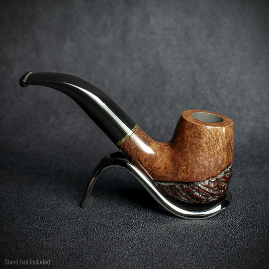 Jean Claude Rustic Wave 9mm Filter Briar Smoking Pipe - Shape 01
