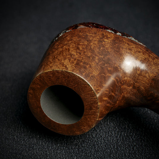Jean Claude Rustic Wave 9mm Filter Briar Smoking Pipe - Shape 01