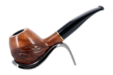 Jean Claude 9mm Filter Rustic Wave Briar Smoking Pipe - Shape 50