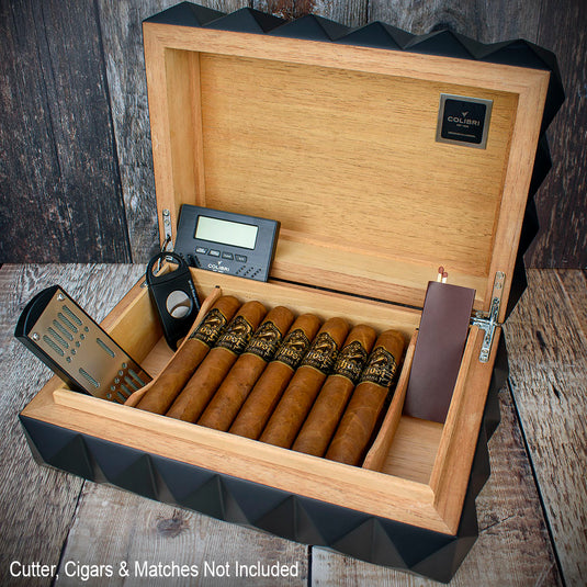 Colibri Quasar Desktop Humidor Black 40-45 Cigars