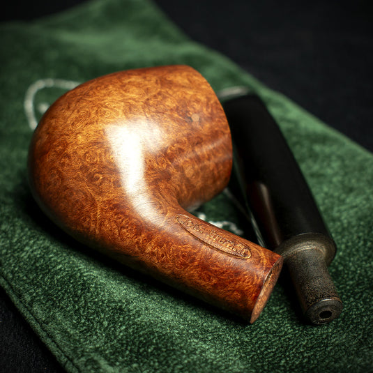John Brumfit Great British Classics Briar Smoking Pipe - Bent Billiard
