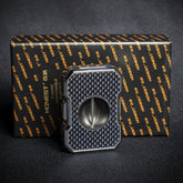 Honest "V" Cigar Cutter - Blue Carbon