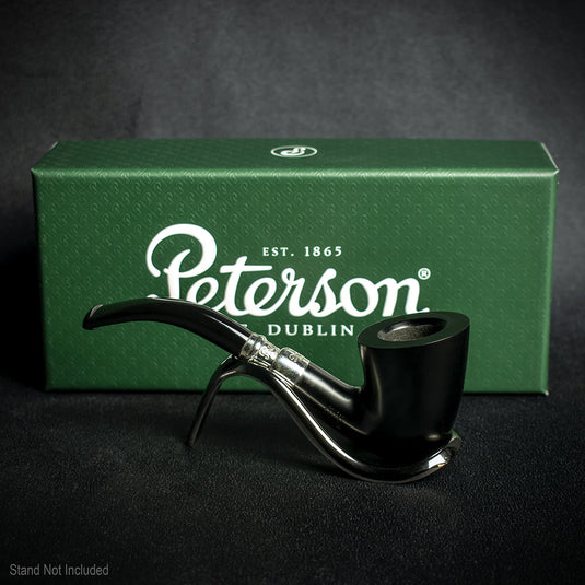 Peterson of Dublin Ebony Spigot Briar Smoking Pipe - Shape 128