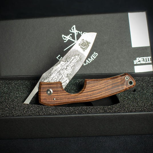 Les Fines Lames Le Petit Cigar Cutter & Knife - Compass Dominican Republic Kingwood