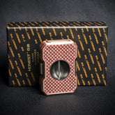 Honest "V" Cigar Cutter - Rose Check