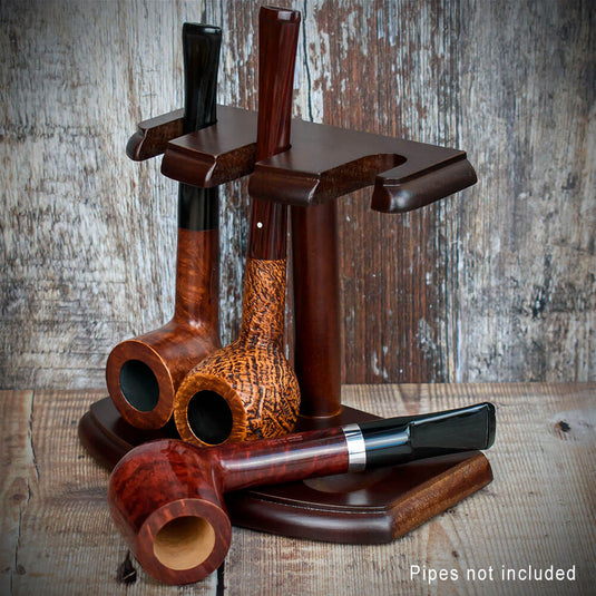 Walnut 3 Pipe Rack - PR3A