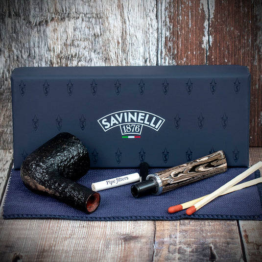 Savinelli Morellina Rustic Black (409R) 6mm - Briar Pipe