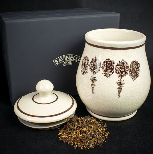 Savinelli Antico Ceramic Pipe Tobacco Jar - Tabak