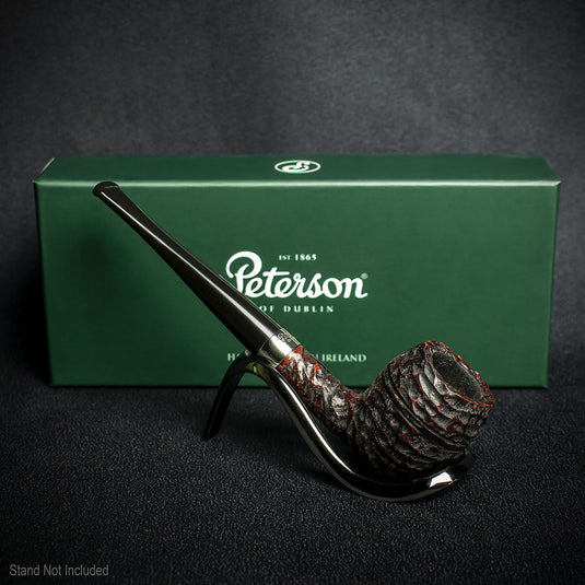 Peterson of Dublin Junior Rusticated Briar Smoking Pipe - Rhodesian